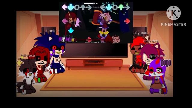 sonic exe react to fnf sonic exe and lord x vs Sally exe mods смотреть онлайн