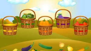 СБОР УРОЖАЯ. Одновременно изучаем цвета, овощи и фрукты. Развивающая игра для детей. Развитие логик
