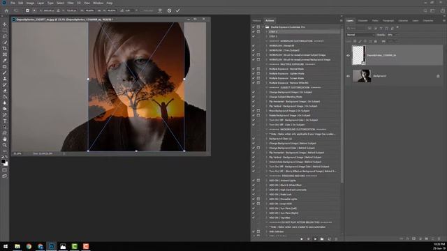 Double Exposure Customizer Pro - Photoshop Action - Tutorial 5 смотреть онлайн