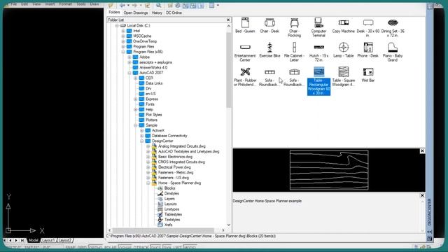 How to insert blocks in AutoCAD 2007. смотреть онлайн