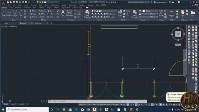 YQArch'' for walls and window in Autocad '(lesson 4).How we can create window with ''YQArch''. смотреть онлайн