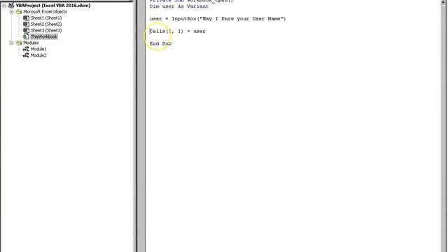 Excel VBA 2016 Complete Tutorial for Beginners | Part 8 Input Box and Text Box смотреть онлайн