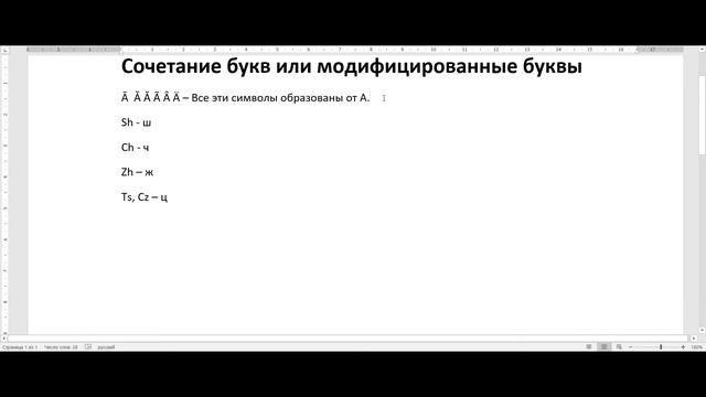Создание своего языка/ 4 часть/ Сочетание букв и модифицированные буквы смотреть онлайн