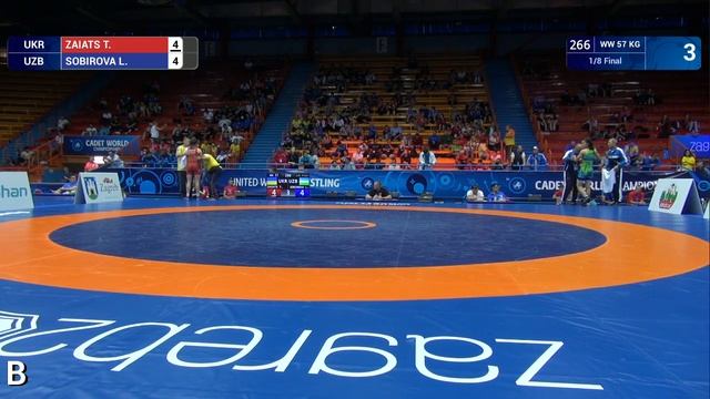 1/8 WW - 57 kg: T. ZAIATS (UKR) v. L. SOBIROVA (UZB) смотреть онлайн