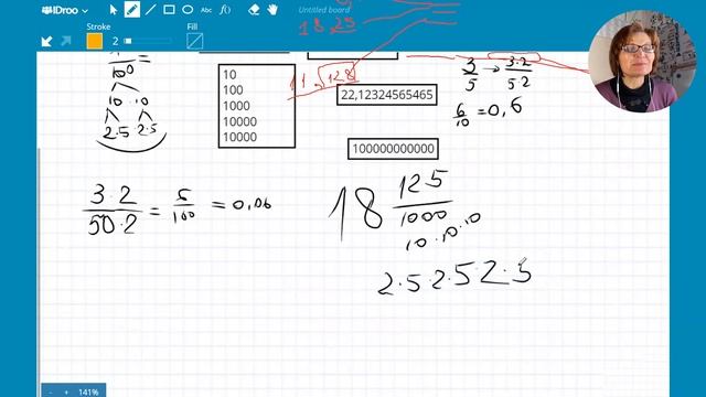 Перевод обыкновенной дроби в десятичную. Округление десятичных дробей. смотреть онлайн