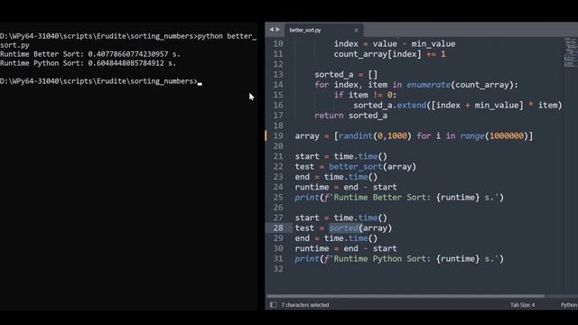 A better sort than sorted()? - Python смотреть онлайн