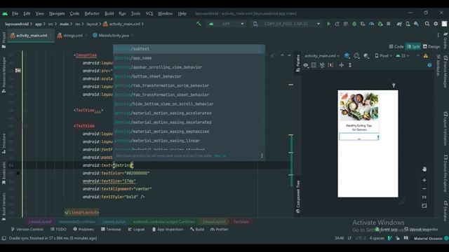 Horizontal and Vertical Scrollable Card Design Android Studio | Mobile application development. смотреть онлайн