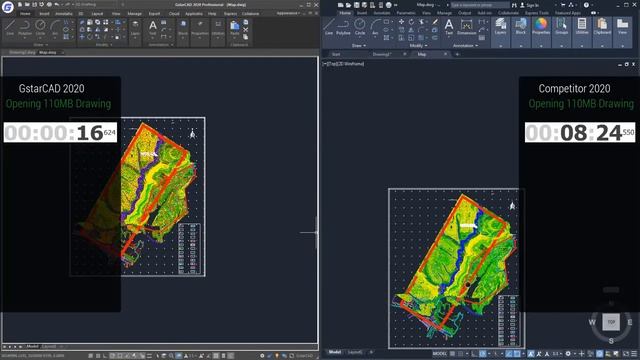 AutoCAD vs GstarCAD Speed Comparison смотреть онлайн