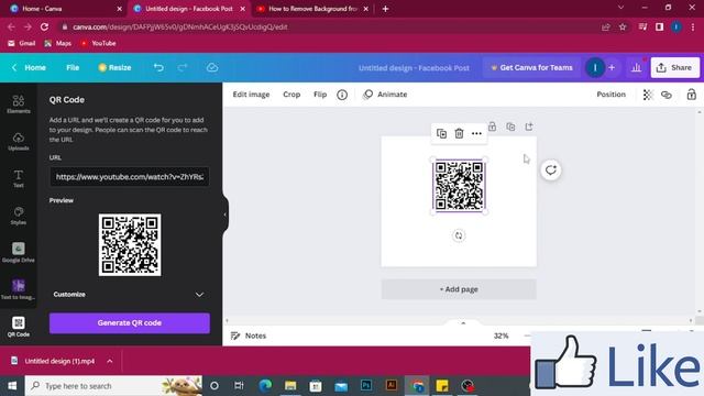 Create QR Code & Add Google maps in canva смотреть онлайн