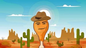 Куриная ножка ковбой 🤠 мем | нагетс ковбой | ковбой нагетс мем