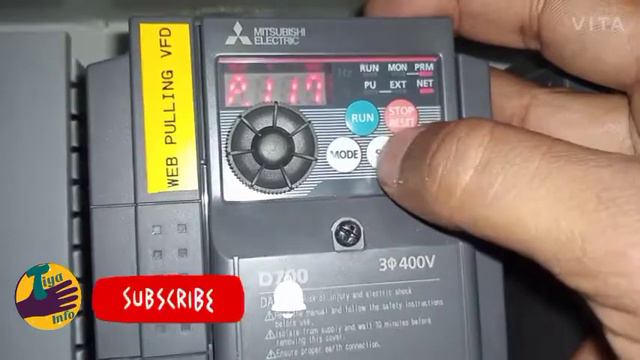 Mitsubishi d700 parameter setting//mitsubishi vfd parameter setting смотреть онлайн
