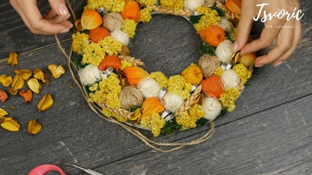 AUTUMN decor from Dried flowers / ОСЕННИЙ декор из Сухоцветов / DIY TSVORIC смотреть онлайн
