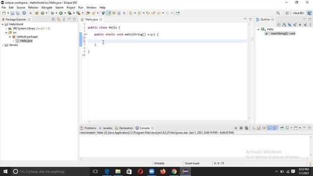 Java Hello World example in Eclipse. #java #eclipse #HelloWorld смотреть онлайн