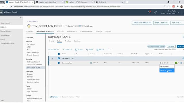 Demo: VMware Cloud on AWS Advanced Security IDS смотреть онлайн