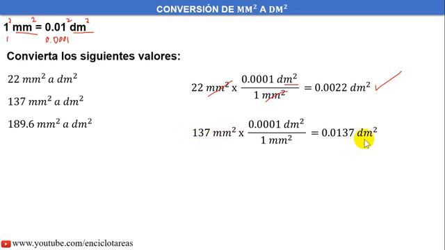 milímetros cuadrados (mm2) a decímetros cuadrados (dm2) - mm2 a dm2 смотреть онлайн