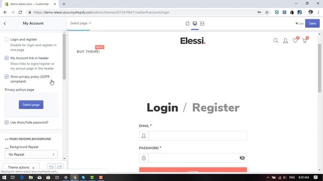 Elessi Shopify Theme - Config My Account смотреть онлайн