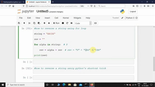 How to reverse a String using Python | python programming tutorials for beginners interview questio смотреть онлайн