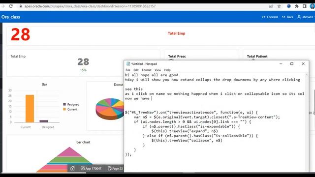 Collapse dropdown navigation by clicking menu in Oracle APEX смотреть онлайн