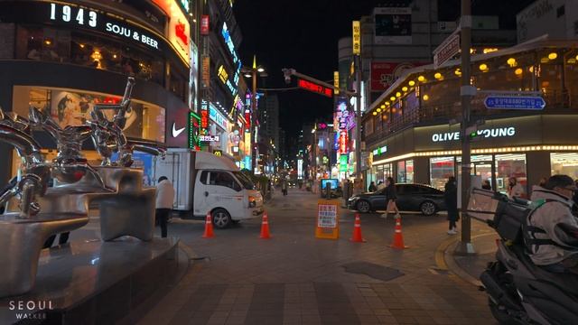 Walking at Friday Night on Seomyeon Street in Busan City, Korea | 4K HDR смотреть онлайн