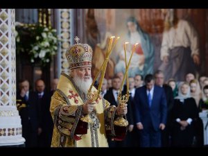 Литургия в Храме Христа Спасителя в в день 70 летия Патриарха Кирилла