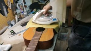 Удаление грыжи, ремонт верхней деки, замена струнодержателя #1