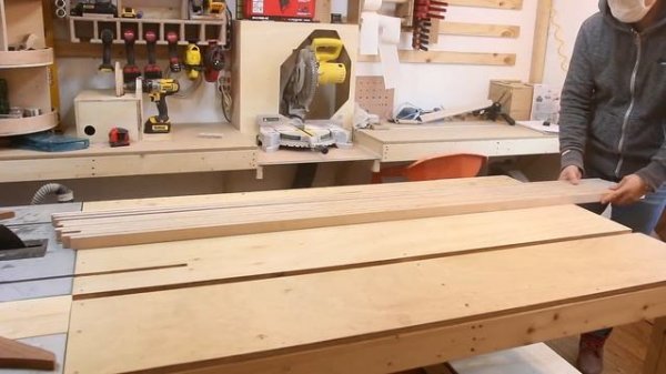 합판으로 헤링본 폴딩 테이블 만들기 [목공DIY]