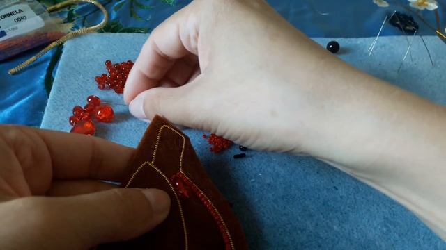 Вышиваем Снегиря. Мастер-класс. Часть 2/3. смотреть онлайн