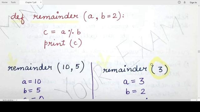 Default Values and Default Parameters in Python-NCERT Class 11 Computer Science: Chapter 7-Function смотреть онлайн