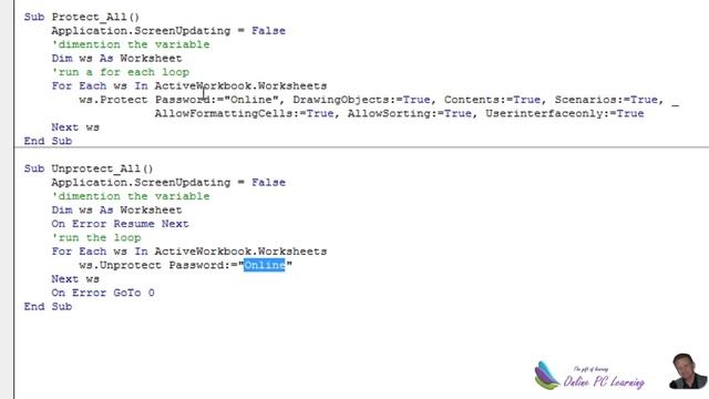Protecting Worksheets with VBA смотреть онлайн
