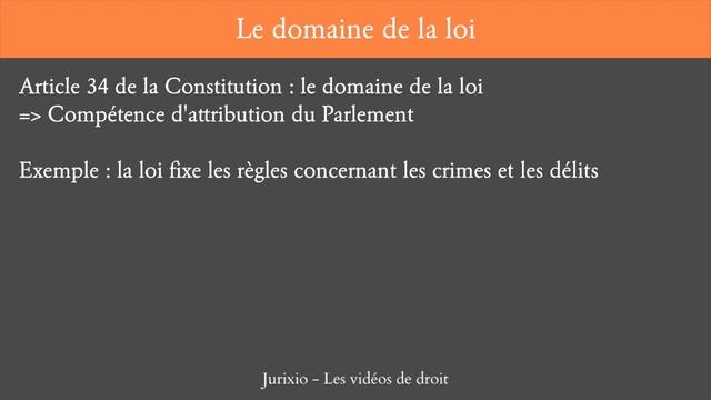 L'article 34 de la Constitution (le domaine de la loi) - Loi et règlement смотреть онлайн