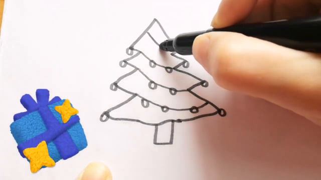 Bolalar uchun archa rasm chizish/Drawing a Christmas tree for childrenРисование ЁЛКА для малышей смотреть онлайн