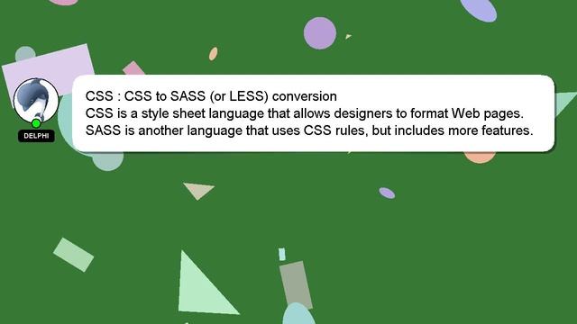CSS : CSS to SASS (or LESS) conversion смотреть онлайн