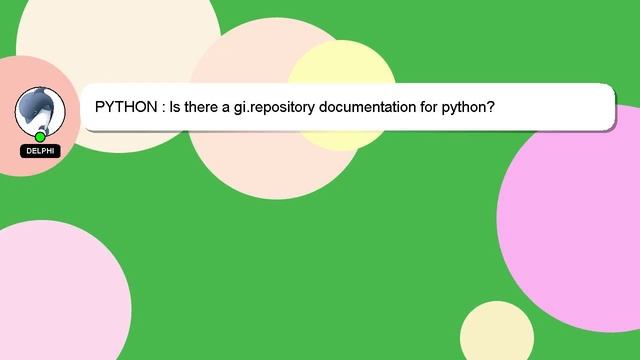 PYTHON : Is there a gi.repository documentation for python? смотреть онлайн