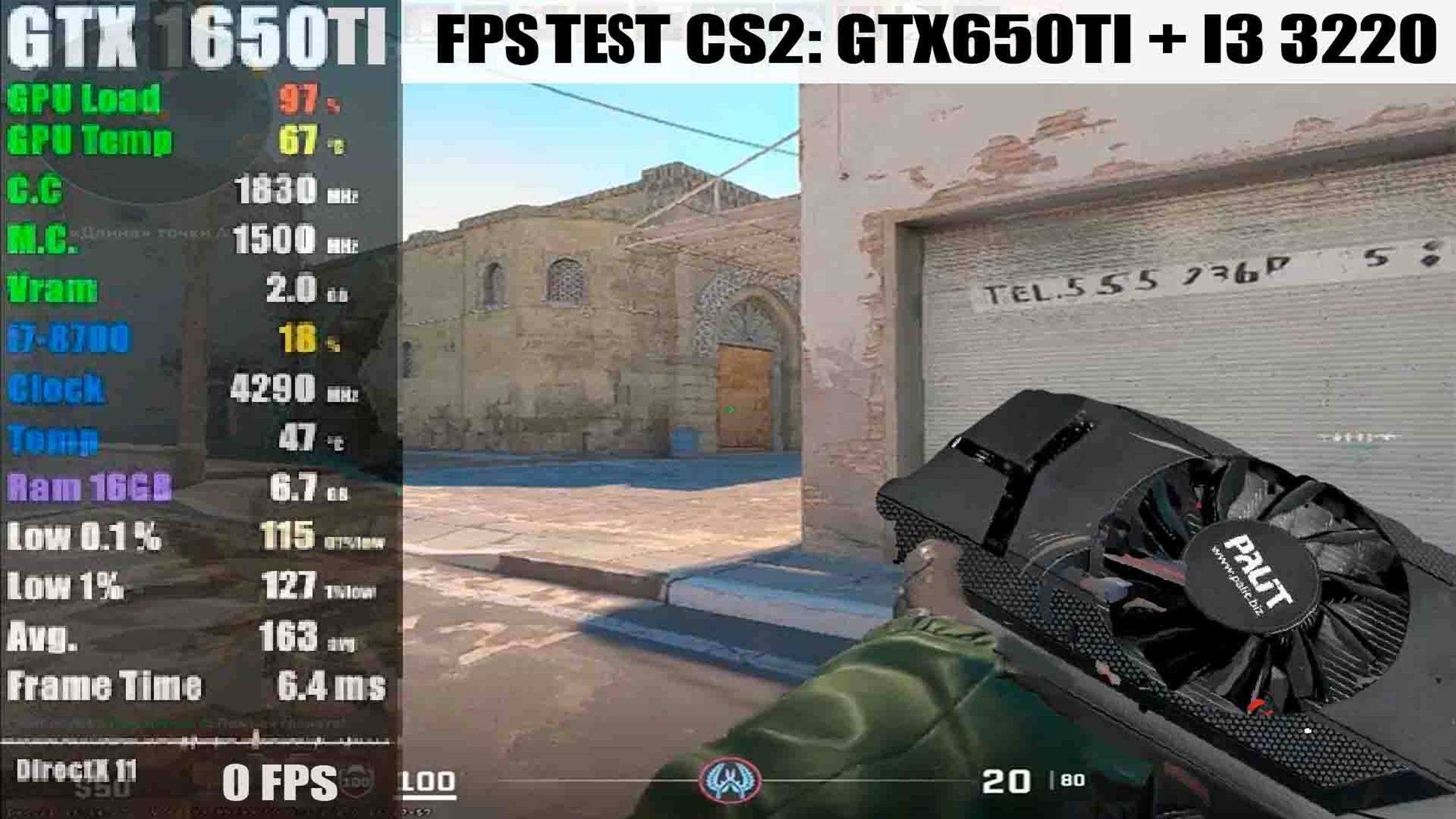 fps TEST CS2: GTX650Ti + i3 3220 смотреть онлайн