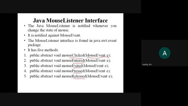 Event Handling, Adapter Classes, Key board and mouse events 23 09 2020 Session 4 смотреть онлайн
