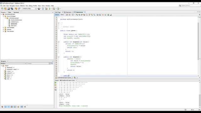 Java | Netbeans | Queue | Enqueue | Dequeue смотреть онлайн