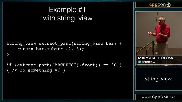 CppCon 2015: Marshall Clow “string_view" смотреть онлайн