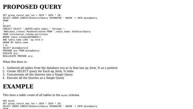Databases: How to select maximum date_created value from all tables matching certain pattern? смотреть онлайн