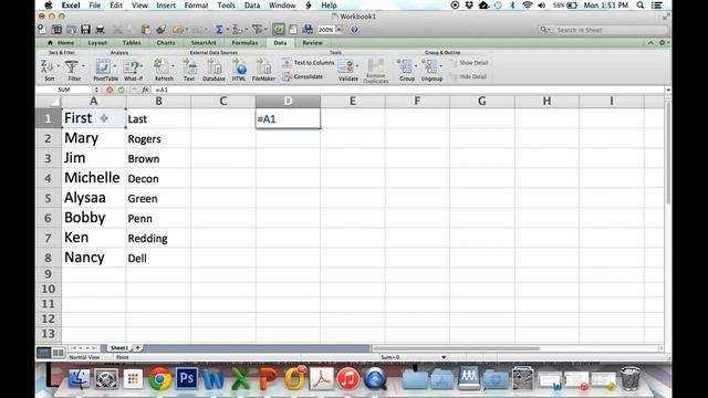 Splitting and Combing Columns in Excel смотреть онлайн