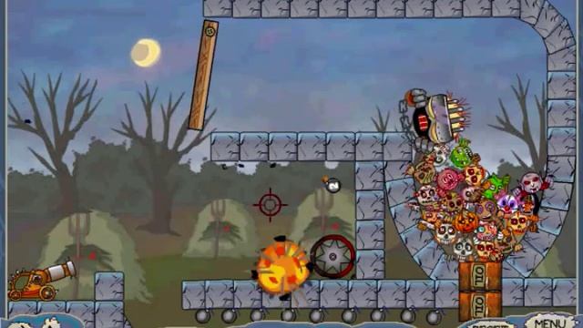Roly-Poly Cannon: Bloody Monsters Pack Level 1 - 10 Walkthrough смотреть онлайн