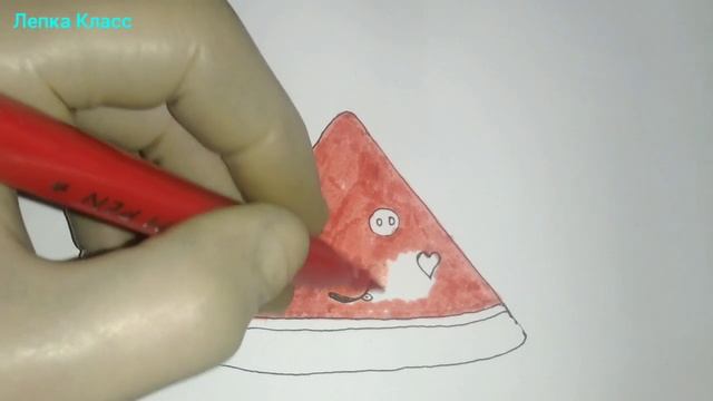 как нарисовать милый Арбуз просто рисунки для детей и начинающих#drawings#rasmchizish смотреть онлайн
