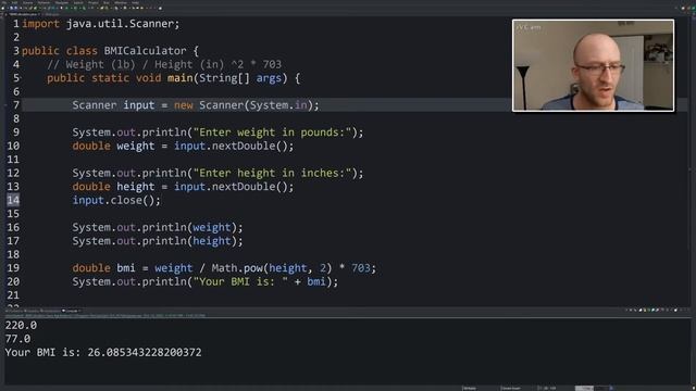 Create a BMI Calculator in JAVA Tutorial - Feet and Inches смотреть онлайн