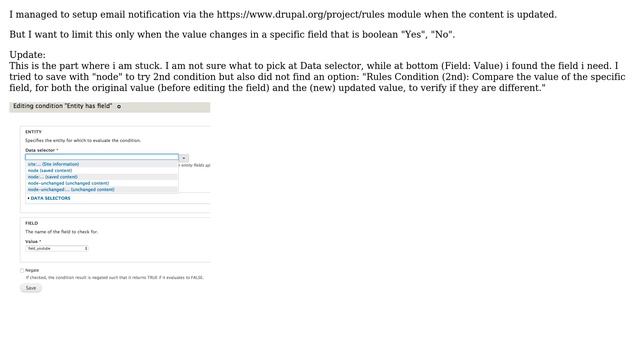 Drupal: How to send an email using Rules when a node's boolean field is changed? смотреть онлайн