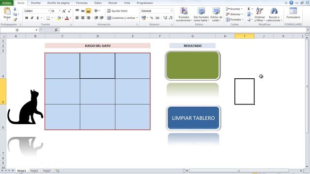 JUEGO DEL GATO TRES EN RAYA TIC TAC TOE EN EXCEL смотреть онлайн