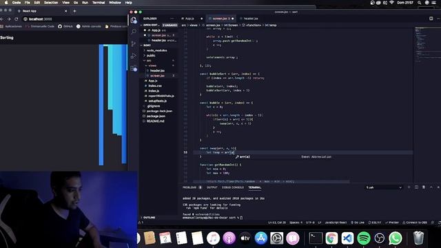 Bubble Sort con React Js parte II смотреть онлайн