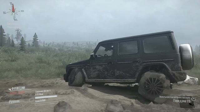 Spintires MudRunner. Вытаскиваю бомбу 525i из грязи! смотреть онлайн