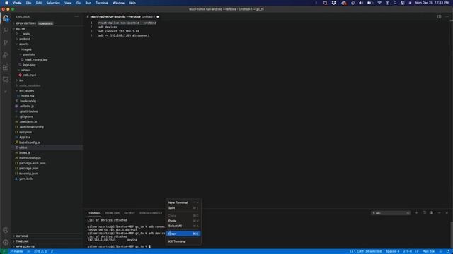 React Native: Using an Android TV as emulator via WiFi смотреть онлайн