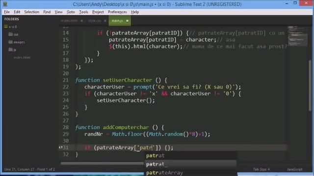 tutorial JavaScript - cum sa faci un joc x si 0 смотреть онлайн