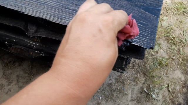 Обжиг досок и пропитка маслом