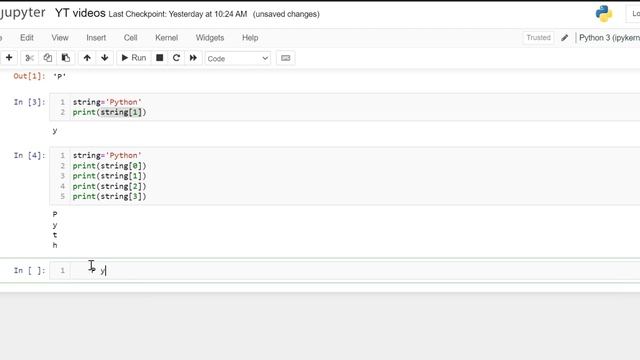 Python String indexing. How we access characters from string смотреть онлайн